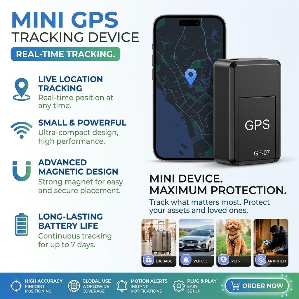 TrackGuard Pro - Mini Magnetic GPS Tracker